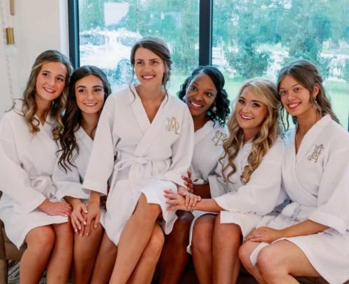 Monogrammed Kimono Robe - Best Bridesmaid Gift At The Pink Monogram