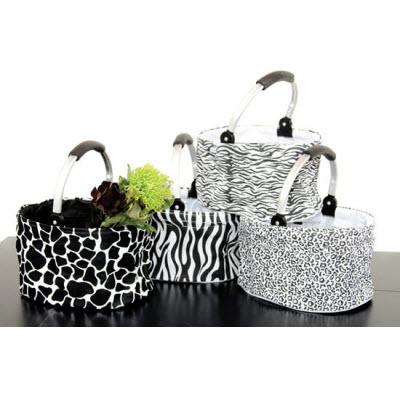 Monogrammed Tote on Monogrammed Animal Print Market Tote At The Pink Monogram