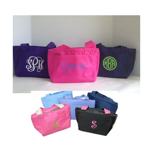 Monogrammed Lunch Totes