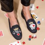 ByPaige Needlepoint Loafer In Queen Of Cards