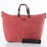 Monogrammed Waxed Canvas Traveler Tote