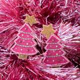 Lisi Lerch Hot Pink Christmas Tree Earrings