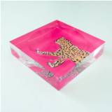 Clairebella Pink Leopard Catchall Tray