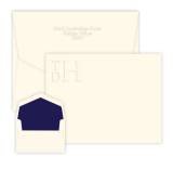 Embossed Graphics Stacked Monogrammed Cards