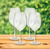 Monogrammed Acrylic Wine Glasses