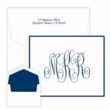 Embossed Graphics Pearl String Monogram Note