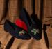 Holiday Holly Needlepoint Loafers On Black