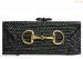 Black Colette Clutch  With Snaffle