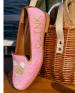 Bypaige Needlepoint Loafers In Pink Champange