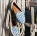 By Paige Needlepoint Loafers In Blue Striped Anchors