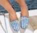 By Paige Needlepoint Loafers In Blue Striped Anchors