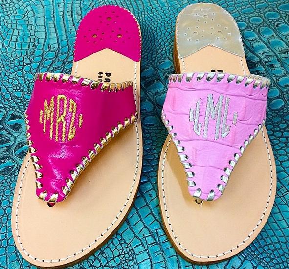 Palm Beach Classic Adult Monogrammed Sandals
