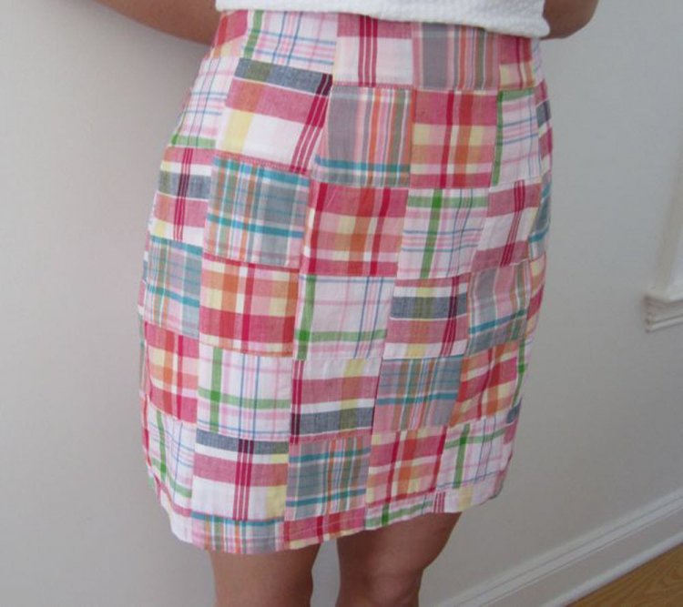 Preppy Plaid Madras Skirt