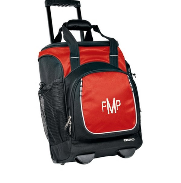 Monogrammed OGIO Red And Black Pulley Cooler