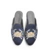 bypaige+crab+on+navy+needlepoint+mules