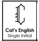 Cat's English Single Initial