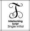 Interlocking Script Single Initial