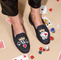 By Paige Needlepoint Loafer in Queen of Cards