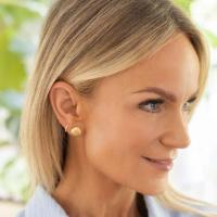 Lisi Lerch Meeghan Gold Shell Stud Earrings