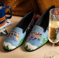 ByPaige  Gone Skiing Needlepoint Loafer