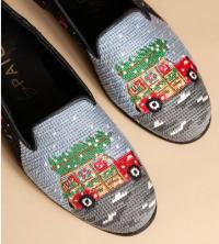 ByPaige Christmas Tree Farm Needlepoint Loafers