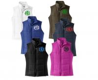 Monogrammed Ladies Puffy Winter Vest