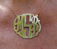 Monogrammed Modern Font Necklace