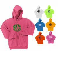 Monogrammed Preppy Pullover Hooded Sweatshirts More Colors