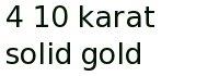 10 Karat Solid Gold