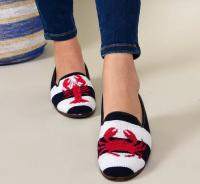By Paige Ladies Lobster and Crab Needelpoint Loafers