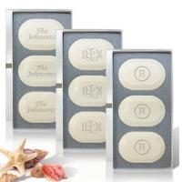 Personalized Carved Gift Soap Set of Three