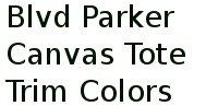 Blvd Parker Canvas Tote Trim Colors