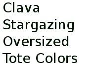 Clava Stargazing Oversized Tote Colors