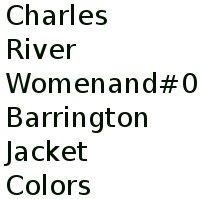 Charles River Women's Barrington Jacket Colors