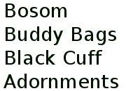 Bosom Buddy Bags Black Cuff Adornments