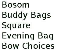 Bosom Buddy Bags Square Evening Bag Bow Choices