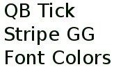 Qb Tick Stripe Gg Font Colors