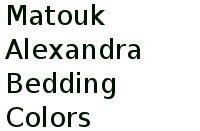 Matouk Alexandra Bedding Colors