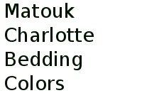 Matouk Charlotte Bedding Colors