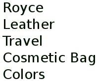 Royce Leather Travel Cosmetic Bag Colors