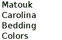 Matouk Carolina Bedding Colors