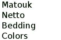 Matouk Netto Bedding Colors