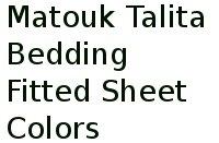 Matouk Talita Bedding Fitted Sheet Colors