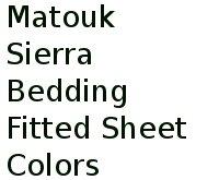 Matouk Sierra Bedding Fitted Sheet Colors