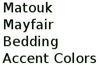 Matouk Mayfair Bedding Accent Colors