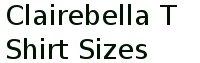 Clairebella T Shirt Sizes