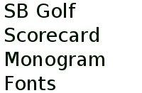 Sb Golf Scorecard Monogram Fonts