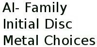 Ai- Family Initial Disc Metal Choices