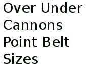 Over Under Cannons Point Belt Sizes