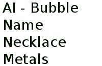 Ai - Bubble Name Necklace Metals